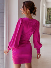 Load image into Gallery viewer, Twist Front Cutout Ruched Mini Dress