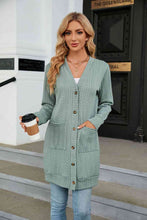 Load image into Gallery viewer, Button Down Longline Cardigan with Pockets