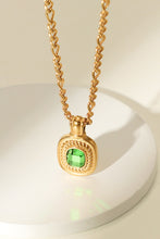 Load image into Gallery viewer, 18K Gold Plated Inlaid Rhinestone Pendant Necklace