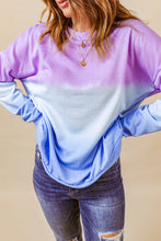 Load image into Gallery viewer, Tie-Dye Drop Shoulder Round Neck Sweatshirt