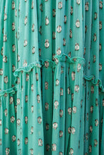 Load image into Gallery viewer, Frill Trim Tassel Tie Back Tiered Cami Dress