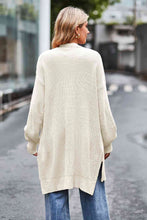 Load image into Gallery viewer, Open Front Dropped Shoulder Longline Cardigan