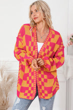 Load image into Gallery viewer, Contrast Exposed Seam Open Front Cardigan