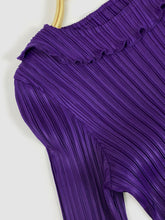 Load image into Gallery viewer, Frill Trim Accordion Pleated Roll Collar Dress