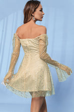 Load image into Gallery viewer, Printed Mesh Flare Sleeve Dress