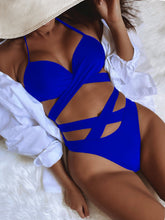 Load image into Gallery viewer, Crisscross Halter Neck Bikini Set