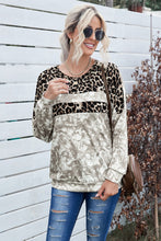 Load image into Gallery viewer, Tie-Dye Leopard Round Neck Sweatshirt