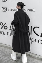 Load image into Gallery viewer, Double-Breasted Belted Lapel Collar Sherpa Coat