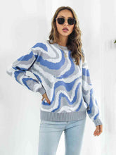 Load image into Gallery viewer, Round Neck Dropped Shoulder Sweater