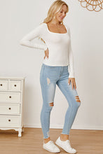 Load image into Gallery viewer, Square Neck Long Sleeve T-Shirt