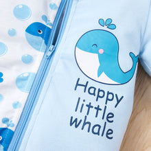 Load image into Gallery viewer, Baby Whale Print Two-Tone Jumpsuit