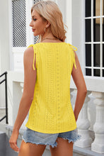 Load image into Gallery viewer, Eyelet Round Neck Wide Strap Tank