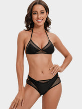 Load image into Gallery viewer, Tie-Back Halter Neck Three-Piece Swim Set