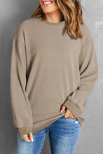 Load image into Gallery viewer, Round Neck Dropped Shoulder Sweatshirt