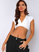 Load image into Gallery viewer, Johnny Collar Cropped Top