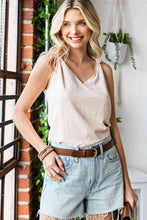 Load image into Gallery viewer, Knot Detail V-Neck Tank
