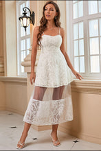 Load image into Gallery viewer, Spaghetti Strap Spliced Mesh Lace Dress