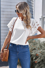 Load image into Gallery viewer, Round Neck Flutter Sleeve Top