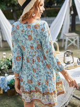 Load image into Gallery viewer, Bohemian Tassel Tie Tiered Dress