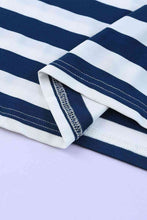 Load image into Gallery viewer, Striped V-Neck Short Sleeve Side Slit Dress