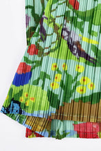 Load image into Gallery viewer, Floral Accordion Pleated Shirt and Midi Skirt Set with Pockets