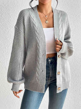 Load image into Gallery viewer, Cable-Knit Button Down Cardigan