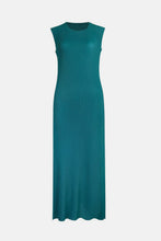 Load image into Gallery viewer, Pleated Round Neck Sleeveless Midi Dress
