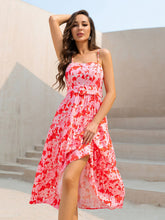 Load image into Gallery viewer, Floral Spaghetti Strap Tiered Dress