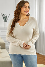 Load image into Gallery viewer, Gray Wavy V-neck Sweater