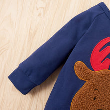 Load image into Gallery viewer, Baby Reindeer Applique Jumpsuit