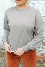 Load image into Gallery viewer, Round Neck Dropped Shoulder Sweatshirt