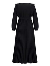 Load image into Gallery viewer, Pleated Surplice Tie Waist Maxi Dress