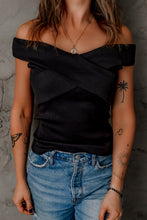 Load image into Gallery viewer, Off-Shoulder Ribbed Crisscross Top