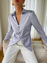 Load image into Gallery viewer, Satin Button Down Shirt