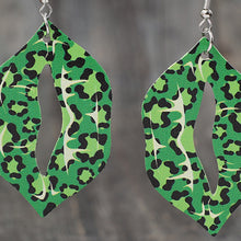 Load image into Gallery viewer, Leopard Lip Shape Leather Earrings