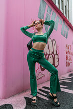 Load image into Gallery viewer, Side Slit Cropped Top and Cutout Pants Set
