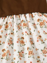 Load image into Gallery viewer, Floral Print Frill Trim Flounce Sleeve Dress