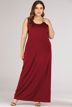Load image into Gallery viewer, Plus Size Scoop Neck Maxi Tank Dress