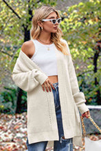 Load image into Gallery viewer, Openwork Long Sleeve Open Front Slit Cardigan