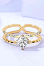 Load image into Gallery viewer, Moissanite 18K Gold-Plated Double-Layered Ring