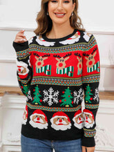 Load image into Gallery viewer, Christmas Theme Round Neck Sweater
