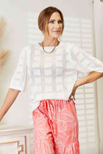 Load image into Gallery viewer, Double Take Ribbed Trim Round Neck Knit Top