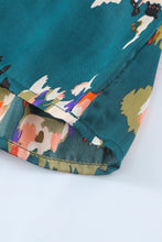 Load image into Gallery viewer, Abstract Print Belted Ruffle Hem Dress