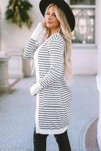 Load image into Gallery viewer, Striped Open Front Longline Cardigan