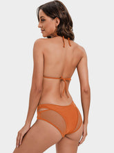 Load image into Gallery viewer, Tie-Back Halter Neck Three-Piece Swim Set
