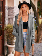 Load image into Gallery viewer, Dropped Shoulder Long Sleeve Cardigan