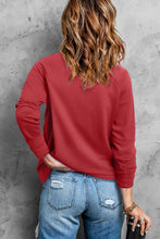 Load image into Gallery viewer, Heart Pearl Detail Round Neck Sweatshirt