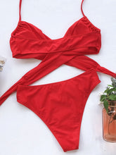 Load image into Gallery viewer, Halter Neck Two-Piece Bikini Set