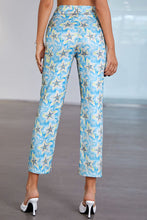 Load image into Gallery viewer, Star Print Ankle-Length Pants with Pockets