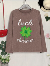 Load image into Gallery viewer, LUCK CHARMER Lucky Clover Round Neck T-Shirt